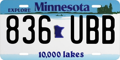 MN license plate 836UBB