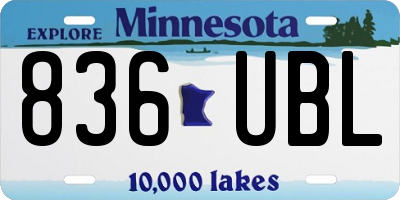 MN license plate 836UBL