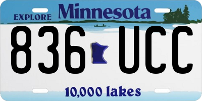 MN license plate 836UCC