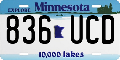 MN license plate 836UCD