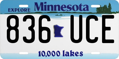 MN license plate 836UCE