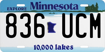 MN license plate 836UCM