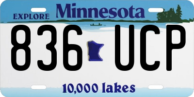 MN license plate 836UCP