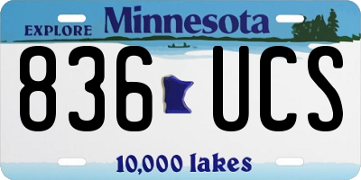 MN license plate 836UCS