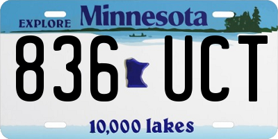 MN license plate 836UCT