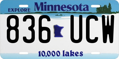 MN license plate 836UCW