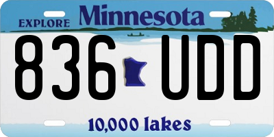 MN license plate 836UDD