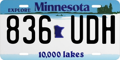 MN license plate 836UDH