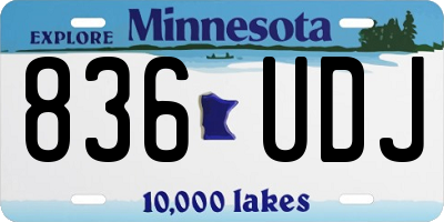 MN license plate 836UDJ