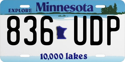 MN license plate 836UDP