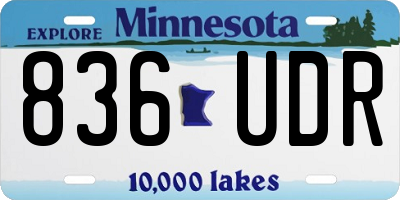 MN license plate 836UDR