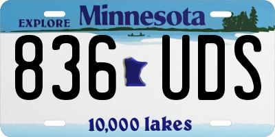 MN license plate 836UDS