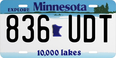 MN license plate 836UDT