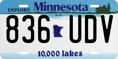 MN license plate 836UDV