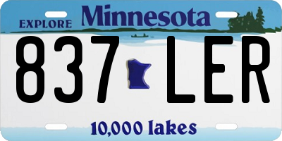 MN license plate 837LER