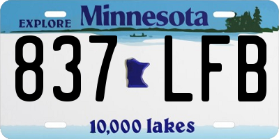 MN license plate 837LFB