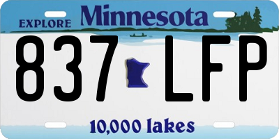 MN license plate 837LFP