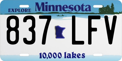 MN license plate 837LFV