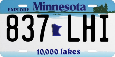 MN license plate 837LHI