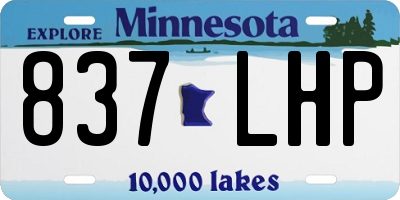 MN license plate 837LHP