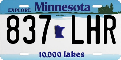 MN license plate 837LHR