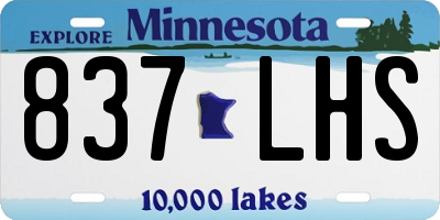 MN license plate 837LHS