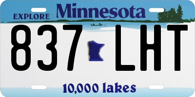 MN license plate 837LHT