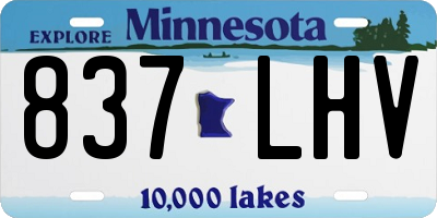MN license plate 837LHV