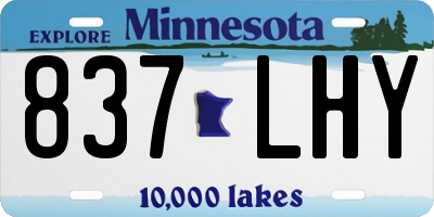 MN license plate 837LHY