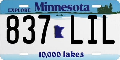MN license plate 837LIL