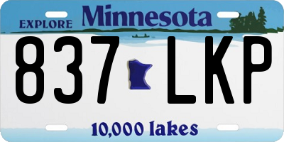 MN license plate 837LKP