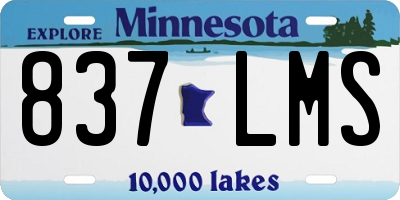 MN license plate 837LMS