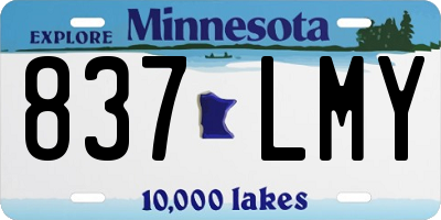 MN license plate 837LMY