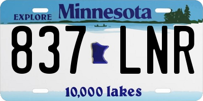 MN license plate 837LNR