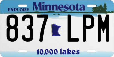 MN license plate 837LPM