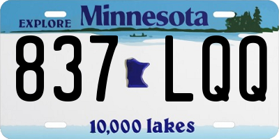 MN license plate 837LQQ