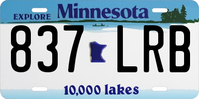 MN license plate 837LRB