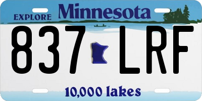MN license plate 837LRF