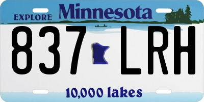 MN license plate 837LRH