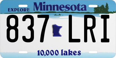MN license plate 837LRI