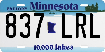 MN license plate 837LRL