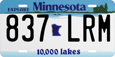 MN license plate 837LRM