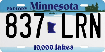 MN license plate 837LRN