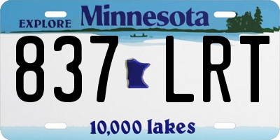 MN license plate 837LRT