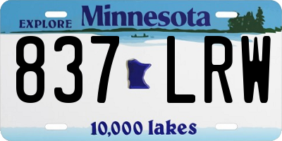 MN license plate 837LRW