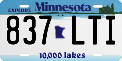 MN license plate 837LTI