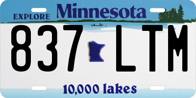 MN license plate 837LTM