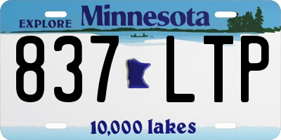 MN license plate 837LTP