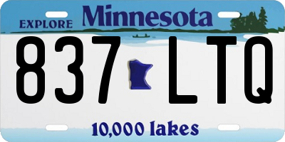 MN license plate 837LTQ