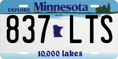 MN license plate 837LTS